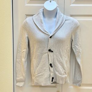 BNWT Express white mixed stitch shawl collar cardigan